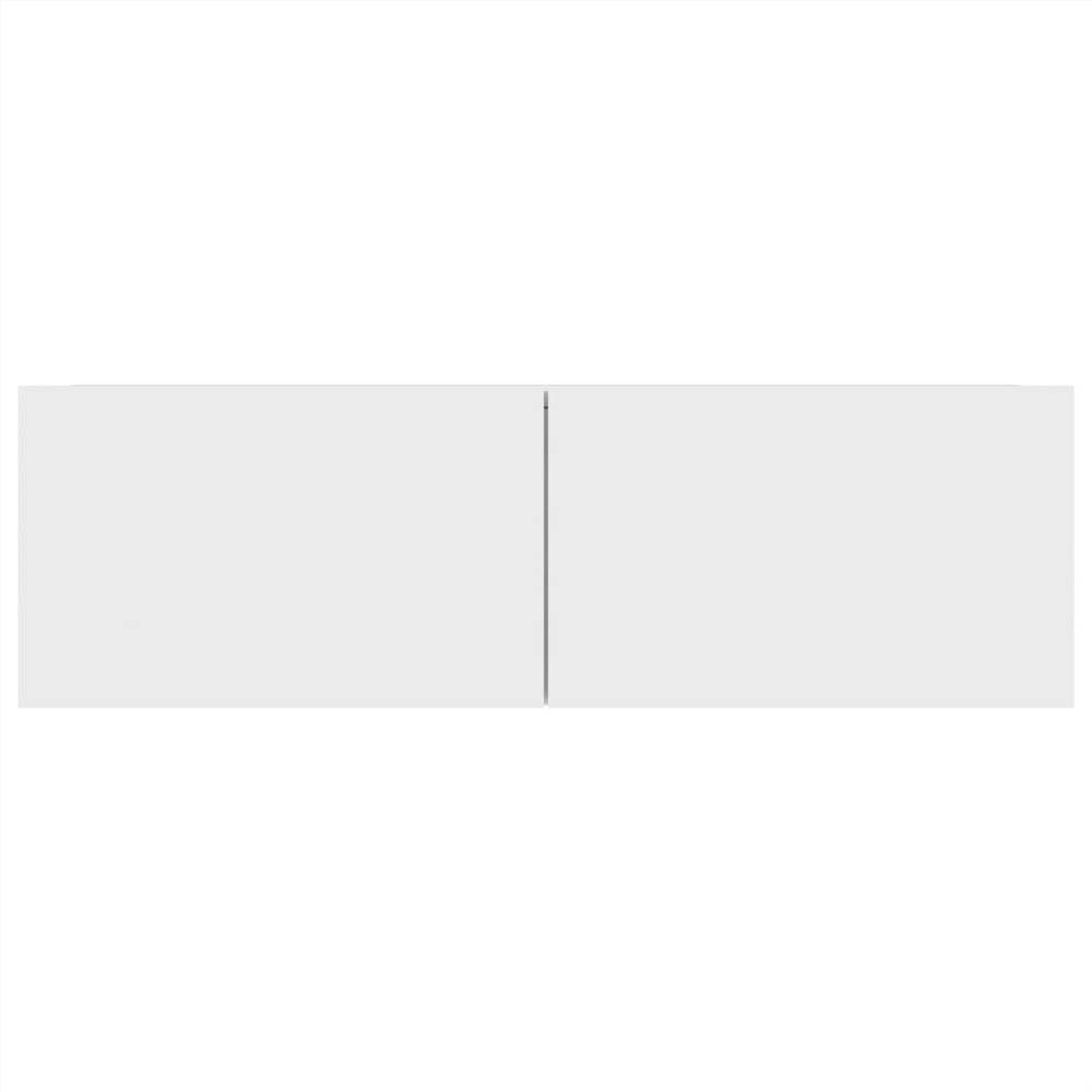 4 Piece TV Cabinet Set White Chipboard