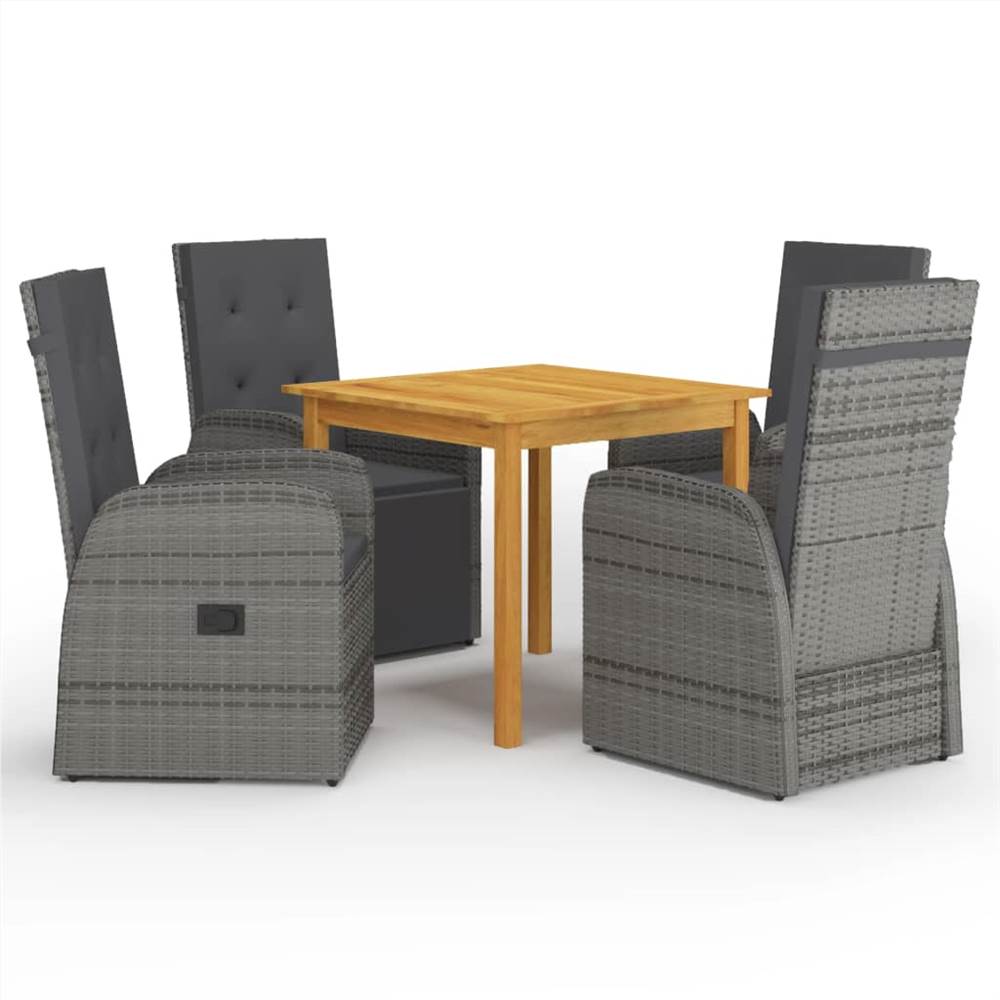 

5 Piece Garden Dining Set Grey