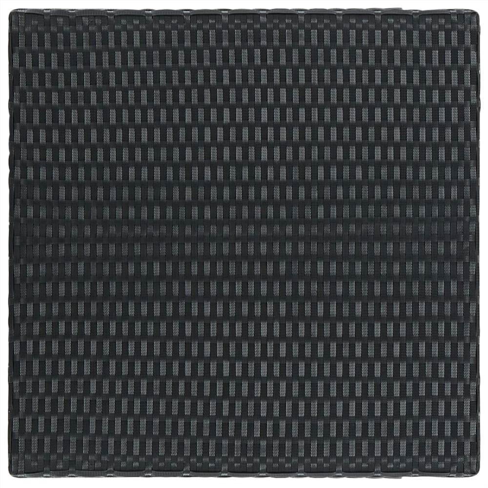 5 Piece Outdoor Bar Set with Armrest Poly Rattan Black
