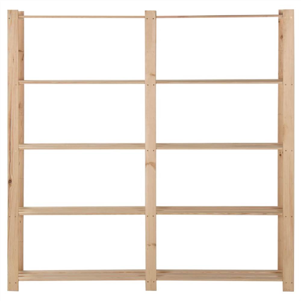 5-Tier Storage Rack 170x28.5x170 cm Solid Pinewood
