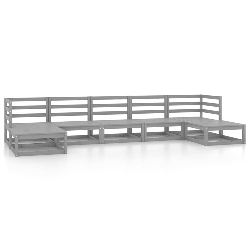 

7 Piece Garden Lounge Set Solid Pinewood
