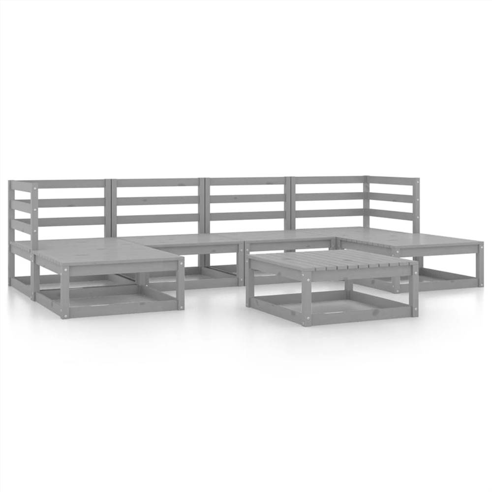

7 Piece Garden Lounge Set Solid Pinewood