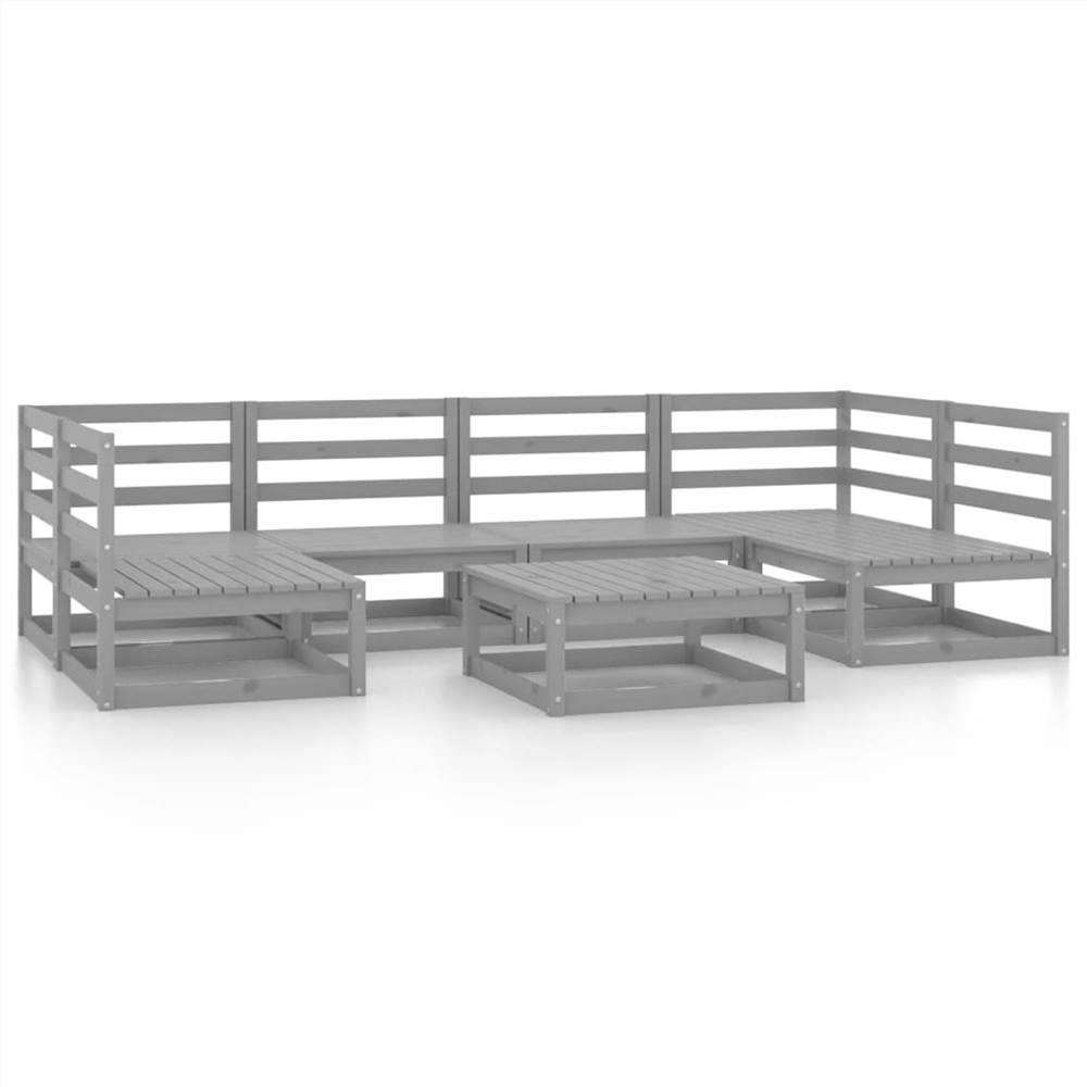 

7 Piece Garden Lounge Set Solid Pinewood