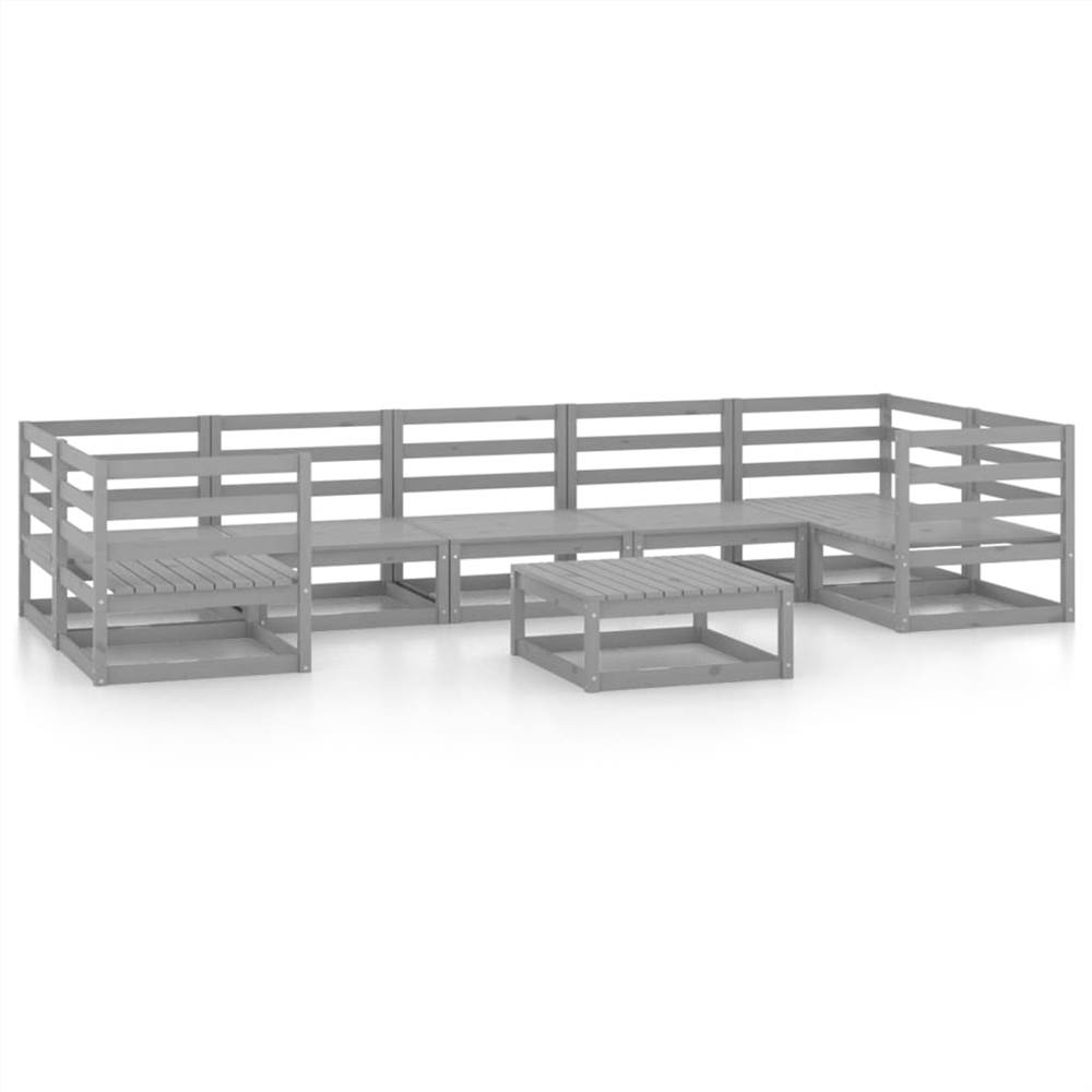

8 Piece Garden Lounge Set Solid Pinewood