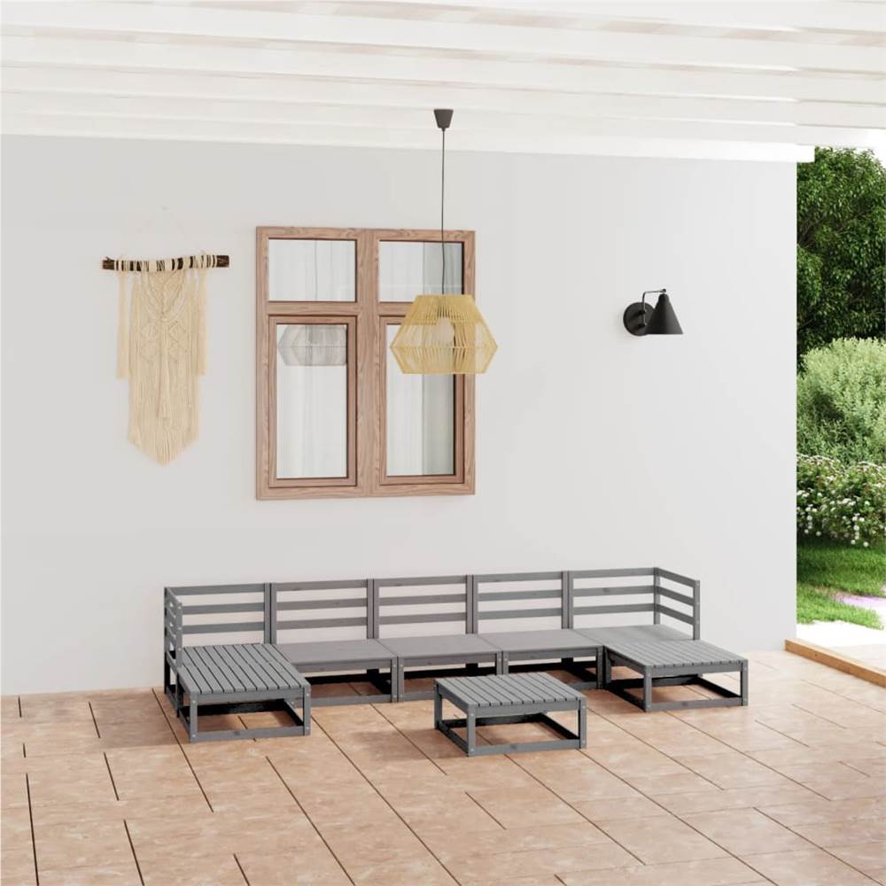 

8 Piece Garden Lounge Set Solid Pinewood
