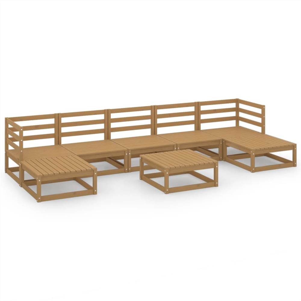 

8 Piece Garden Lounge Set Solid Pinewood