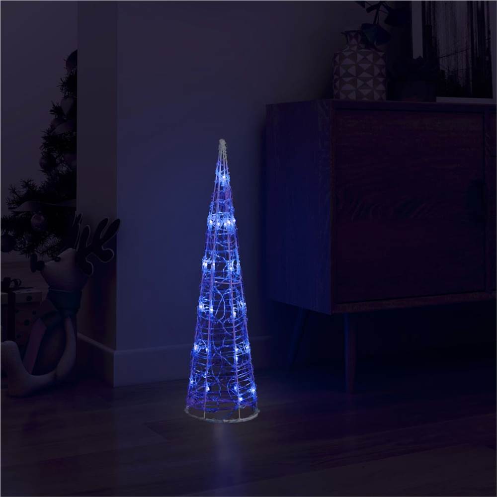 

Acrylic Decorative Pyramid LED Light Cone Blue 60 cm