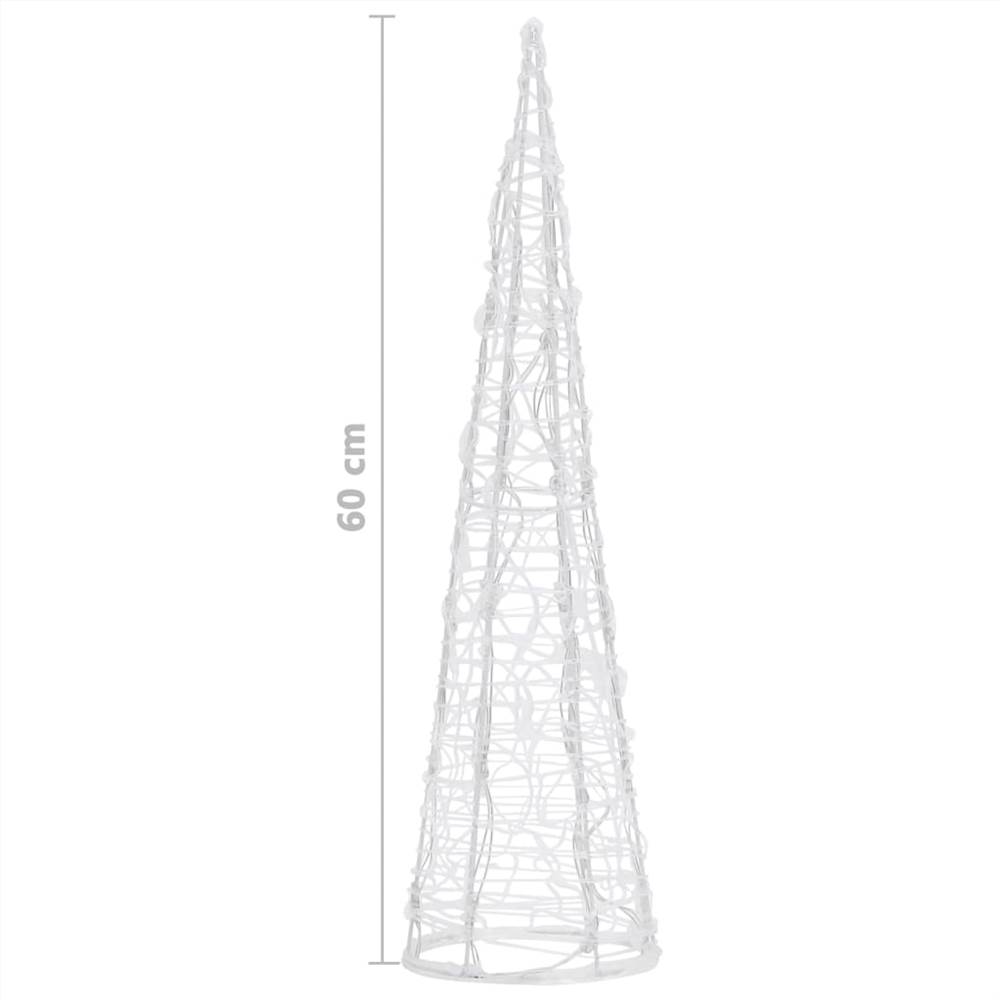 Acrylic Decorative Pyramid LED Light Cone Colourful 60 cm