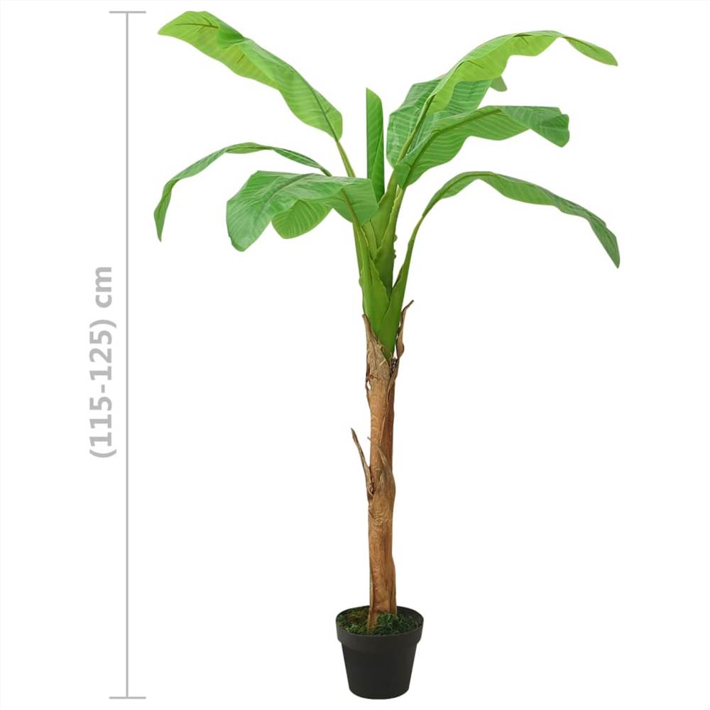 Artificial Banana Tree with Pot 125 cm Green