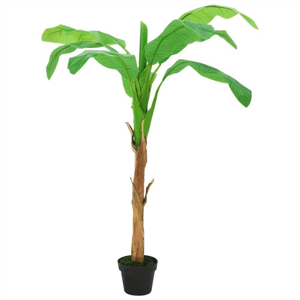 Banano artificiale con vaso 165 cm Verde