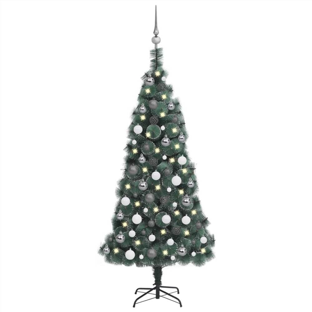 

Artificial Christmas Tree LEDs&Ball Set Green 120 cm PVC&PE