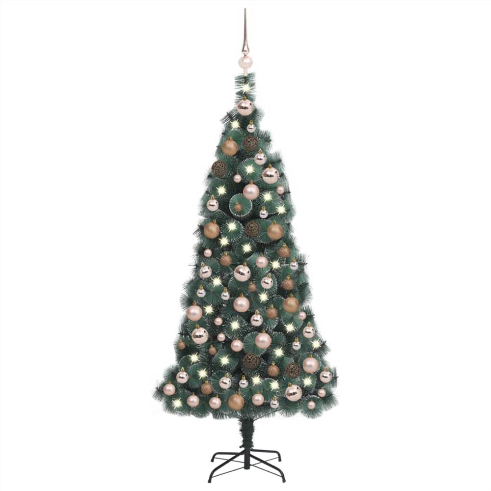 

Artificial Christmas Tree LEDs&Ball Set Green 120 cm PVC&PE