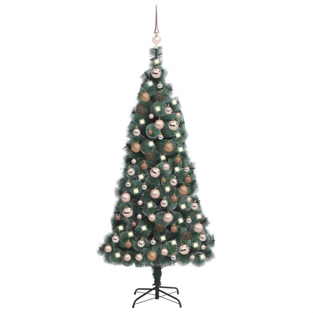 

Artificial Christmas Tree LEDs&Ball Set Green 150 cm PVC&PE