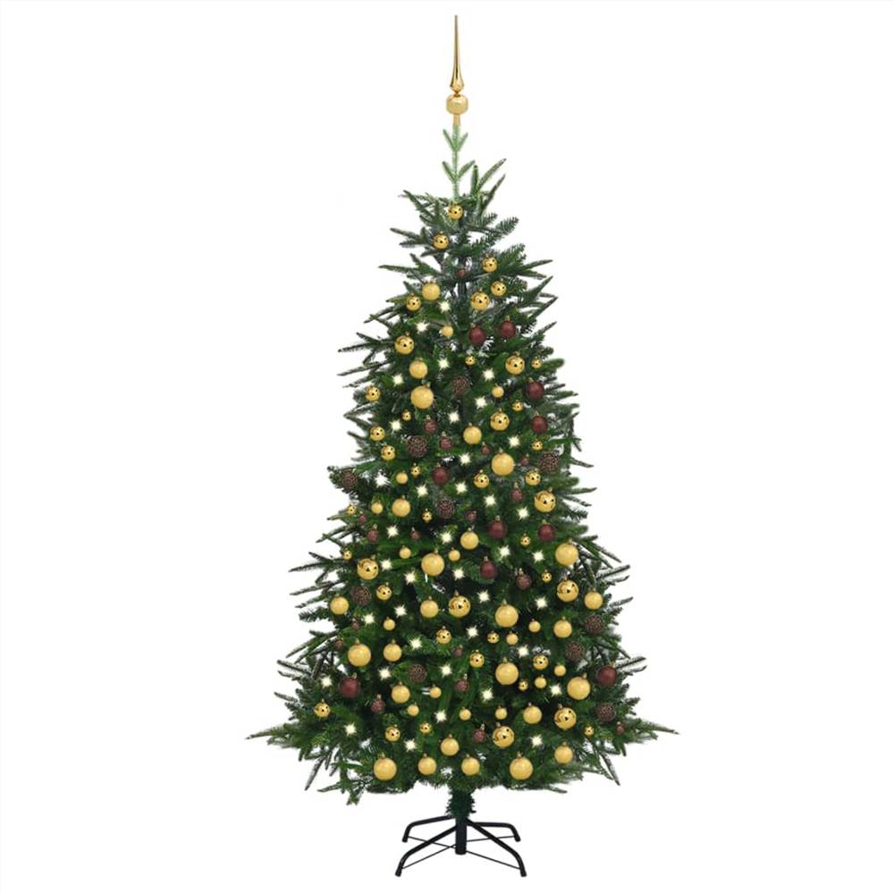 

Artificial Christmas Tree LEDs&Ball Set Green 210 cm PVC&PE
