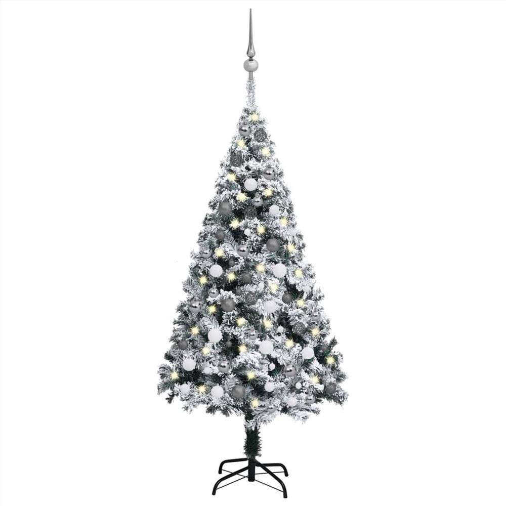 

Artificial Christmas Tree with LEDs&Ball Set Green 150 cm PVC