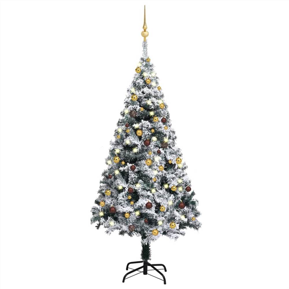 

Artificial Christmas Tree with LEDs&Ball Set Green 150 cm PVC