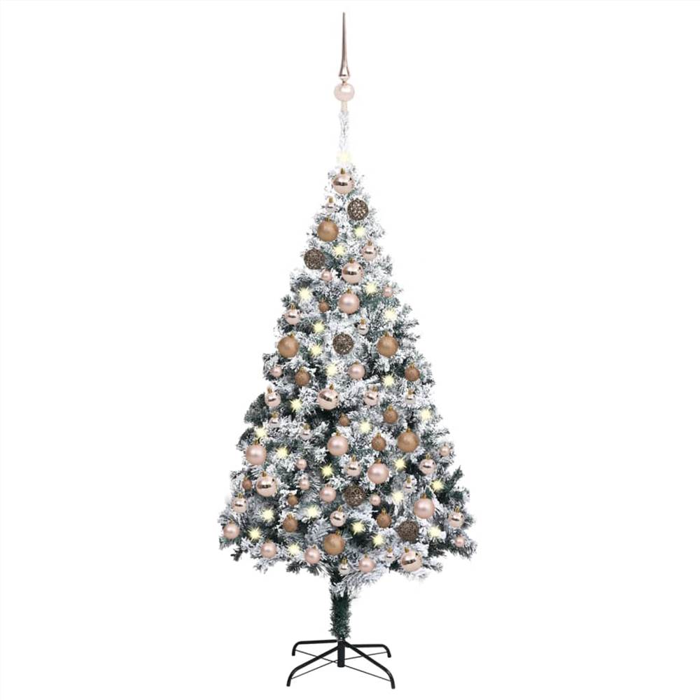 Künstlicher Weihnachtsbaum mit LEDs&amp;Kugel Set Grün 180 cm PVC от Geekbuying WW