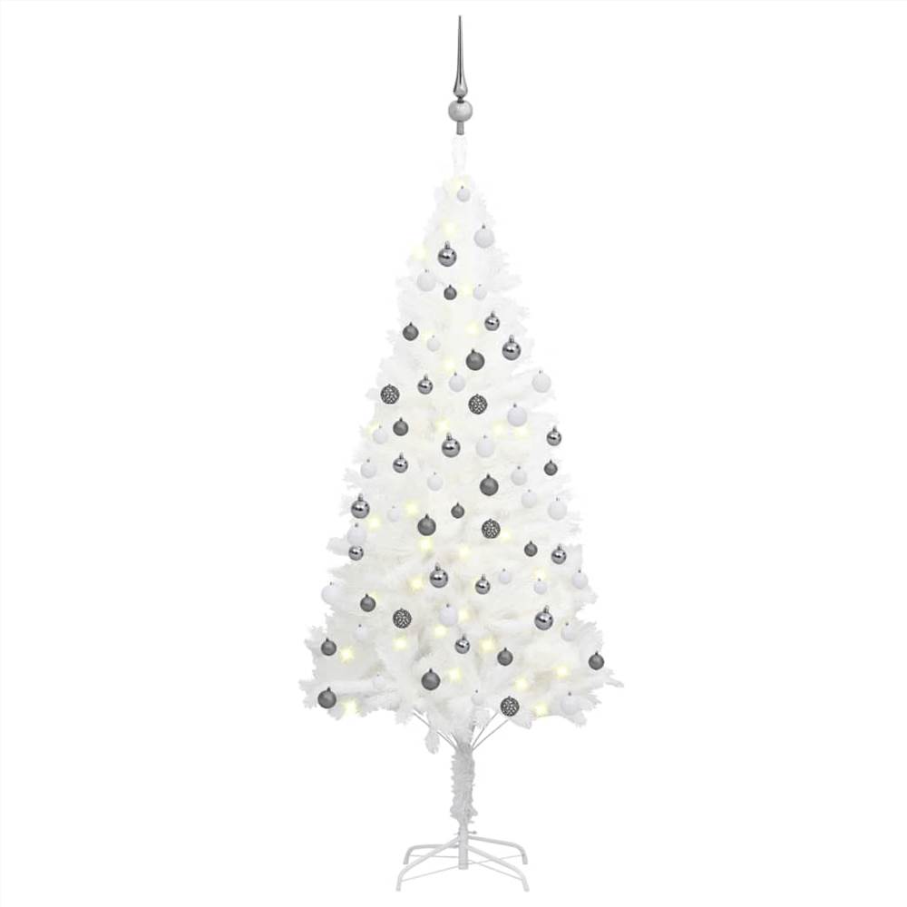 

Artificial Christmas Tree with LEDs&Ball Set White 150 cm