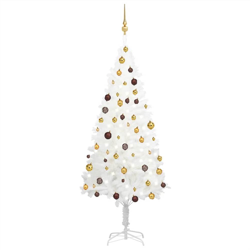 

Artificial Christmas Tree with LEDs&Ball Set White 180 cm