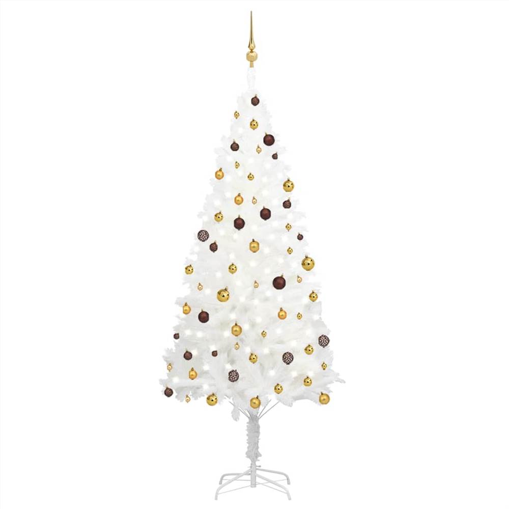 

Artificial Christmas Tree with LEDs&Ball Set White 240 cm