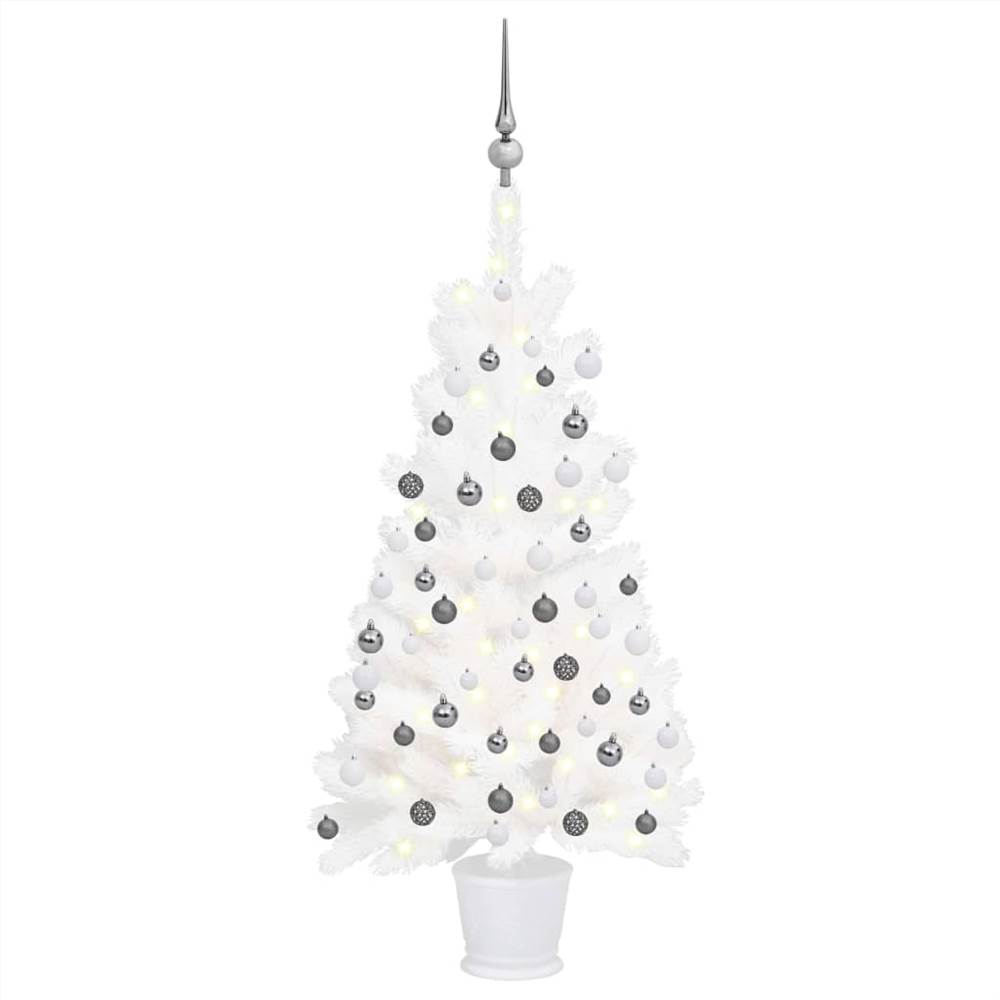 

Artificial Christmas Tree with LEDs&Ball Set White 90 cm