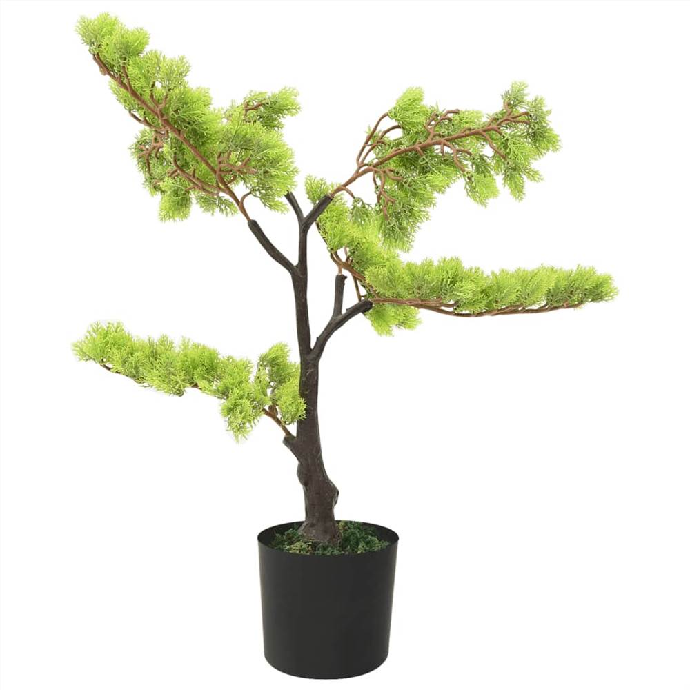 Artificial Cypress Bonsai with Pot 60 cm Green