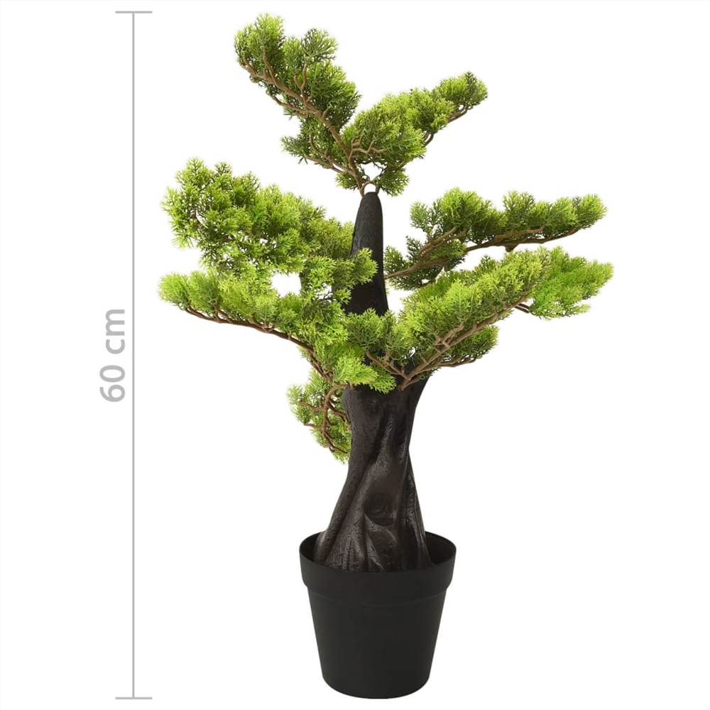 Artificial Cypress Bonsai with Pot 70 cm Green