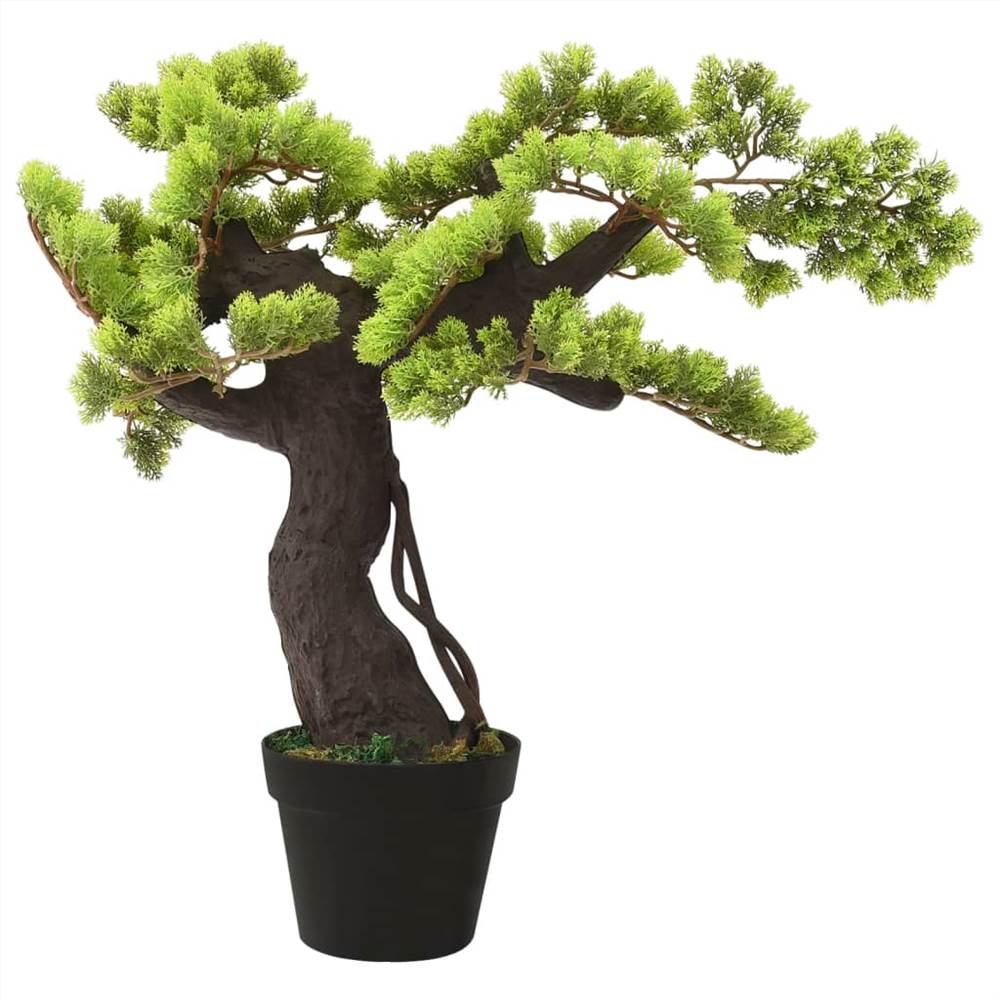 Cypress kunstbonsai met pot 75 cm groen