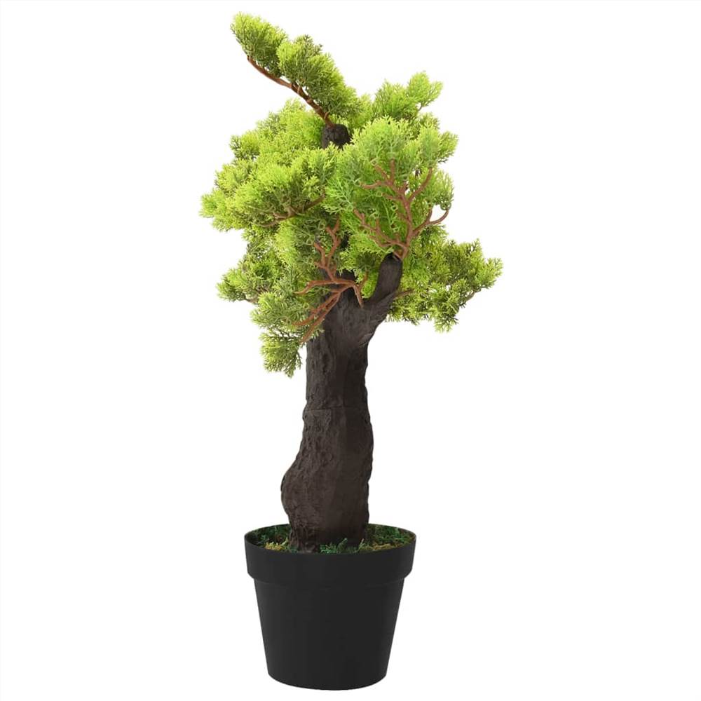 Artificial Cypress Bonsai with Pot 75 cm Green