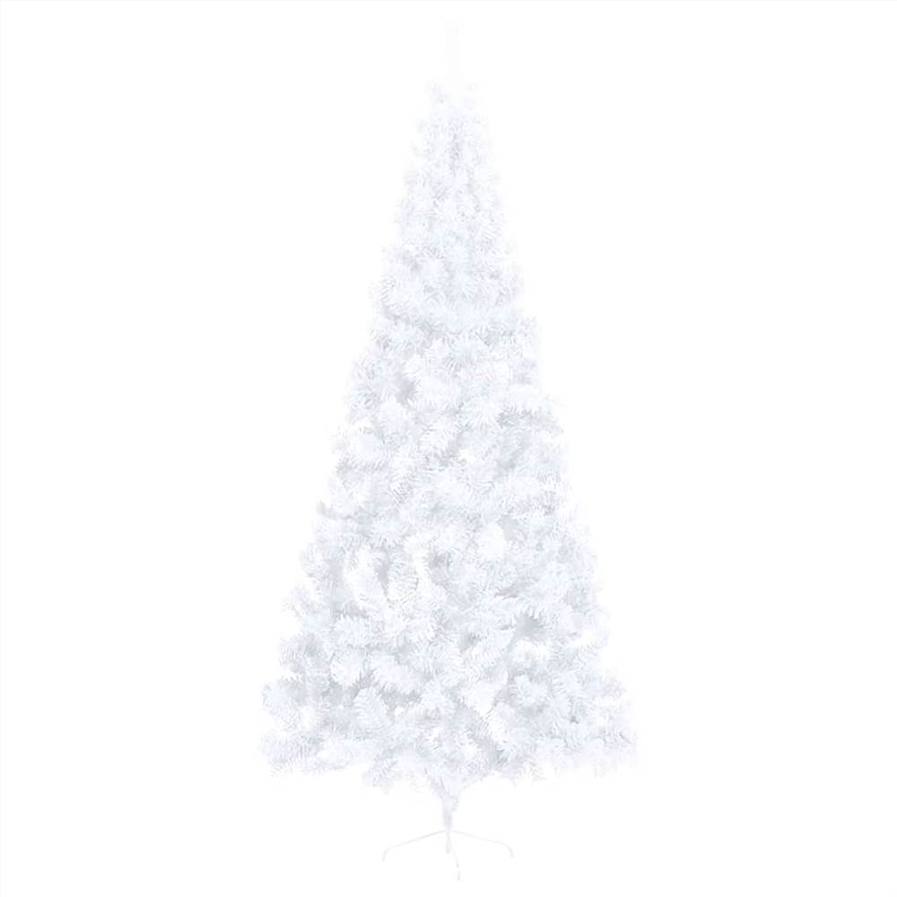 Artificial Half Christmas Tree with Stand White 240 cm PVC