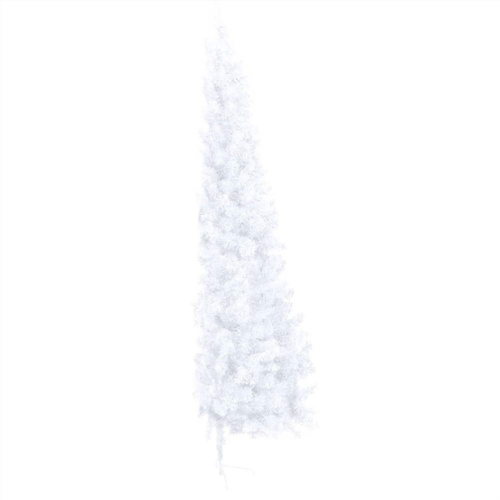 Artificial Half Christmas Tree with Stand White 240 cm PVC