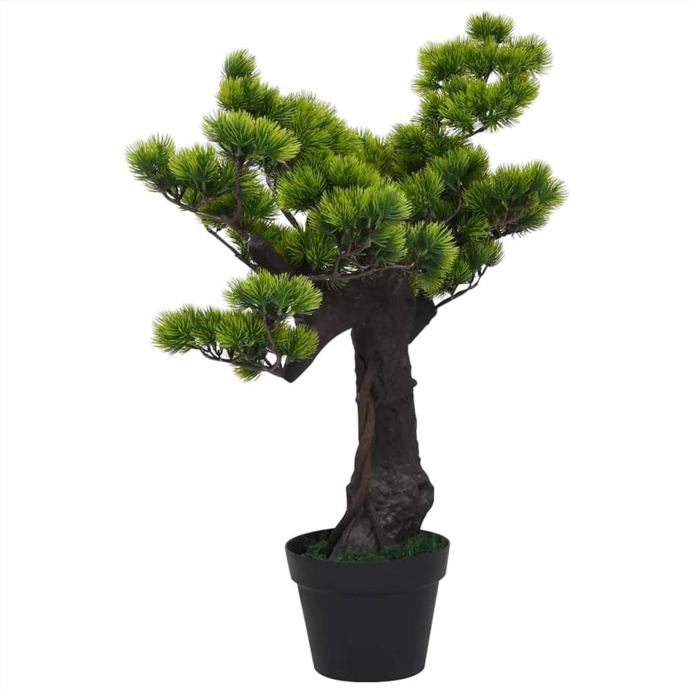 Bonsai di Pinus artificiale con vaso 75 cm Verde