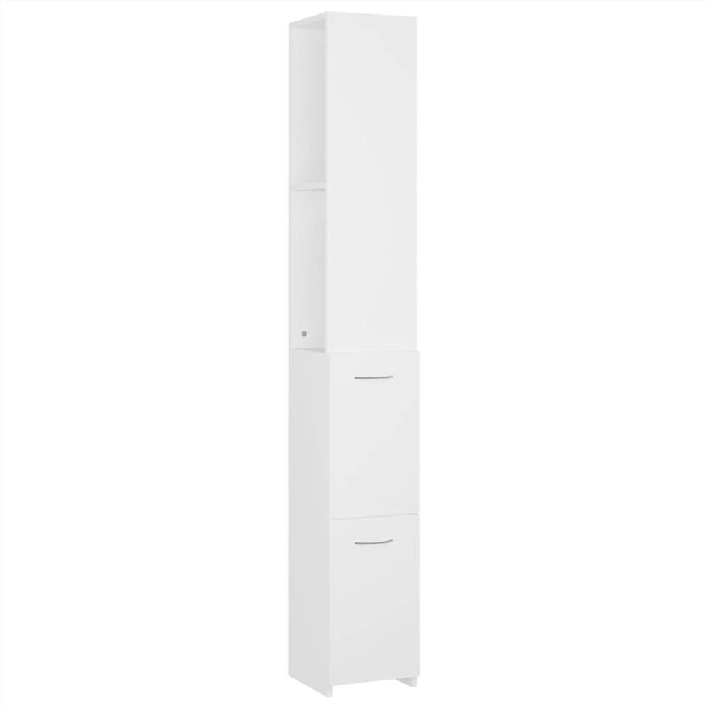 Bathroom Cabinet White 25x25x170 cm Chipboard