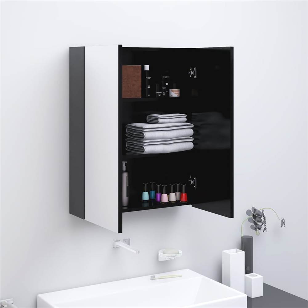 Bathroom Mirror Cabinet 60x15x75 cm MDF Anthracite