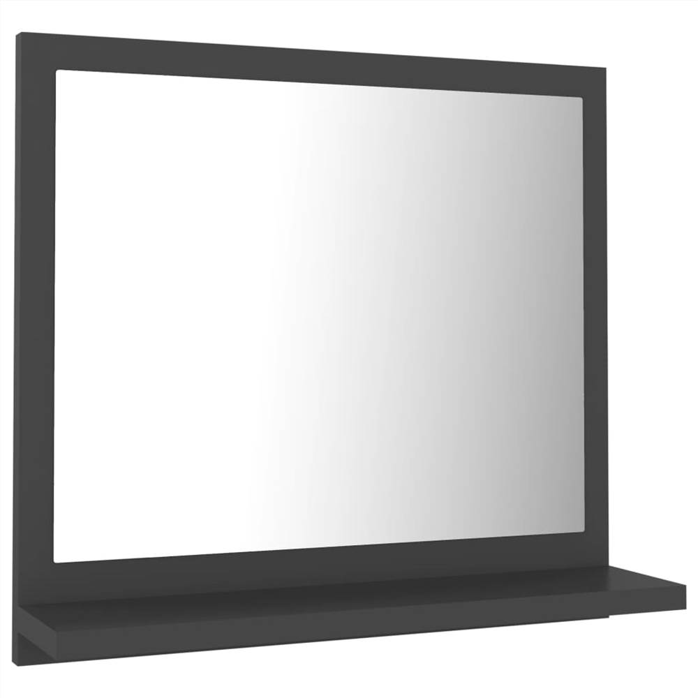 Bathroom Mirror Grey 40x10.5x37 cm Chipboard