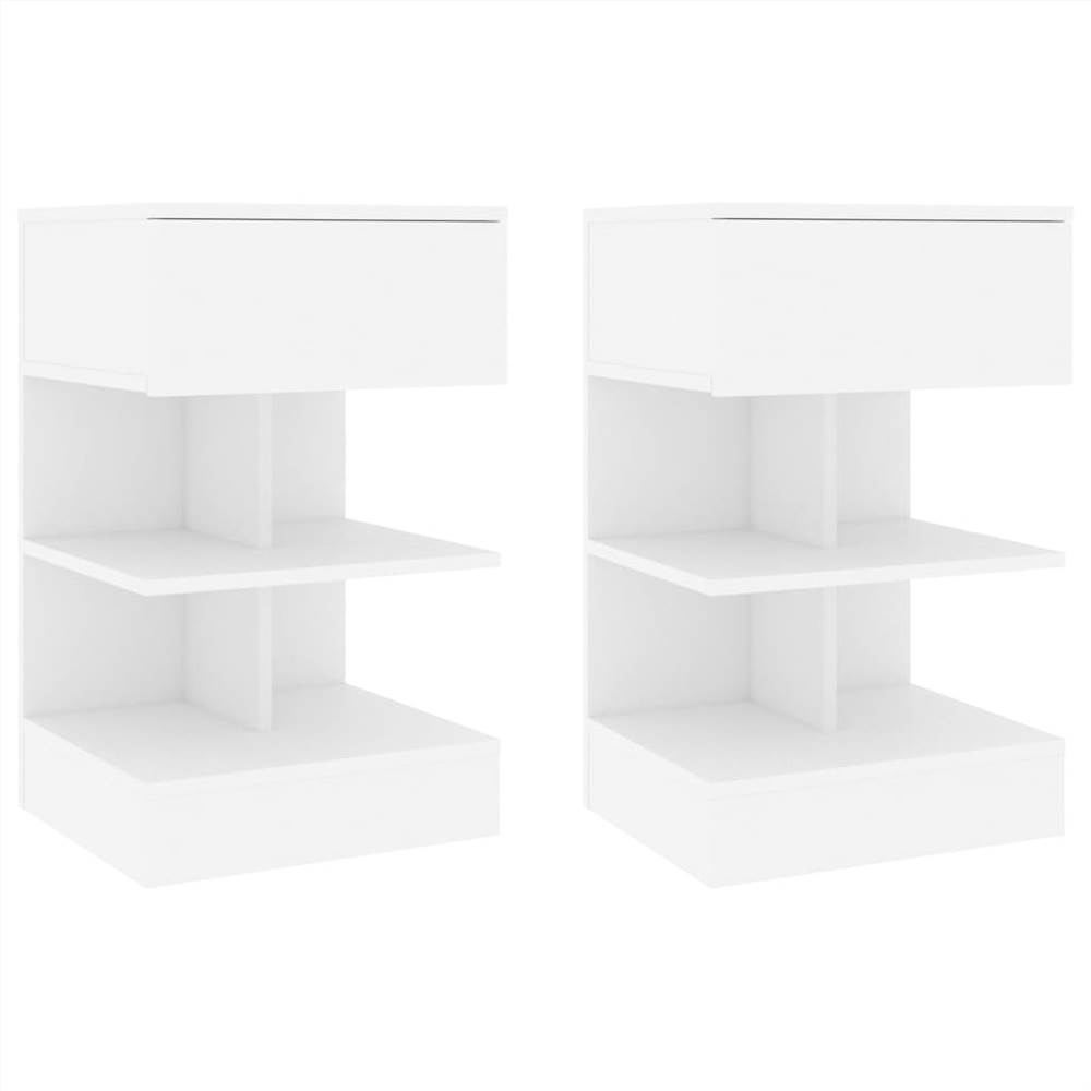 

Bedside Cabinets 2 pcs White 40x35x65 cm Chipboard