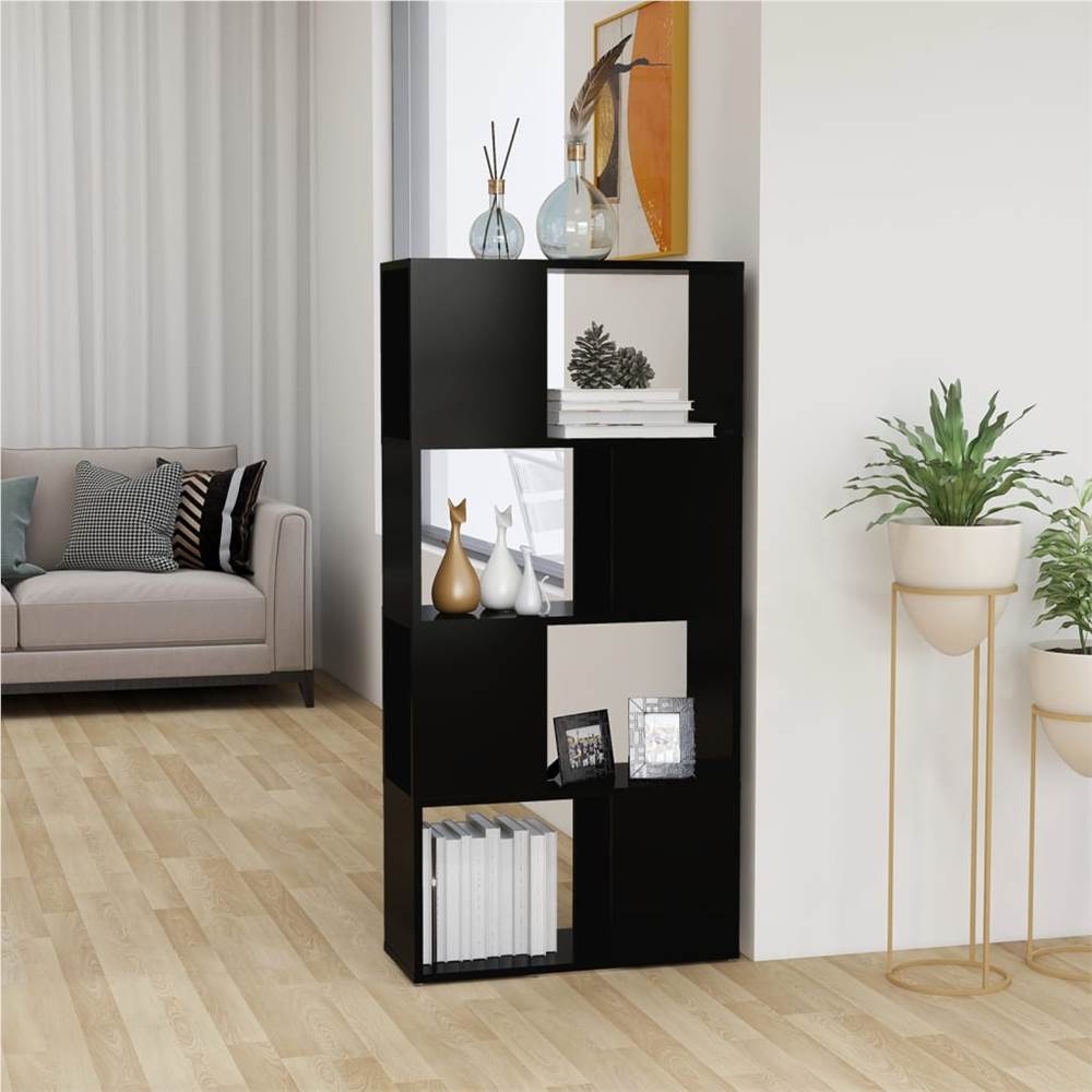

Book Cabinet Room Divider Black 60x24x124.5 cm Chipboard