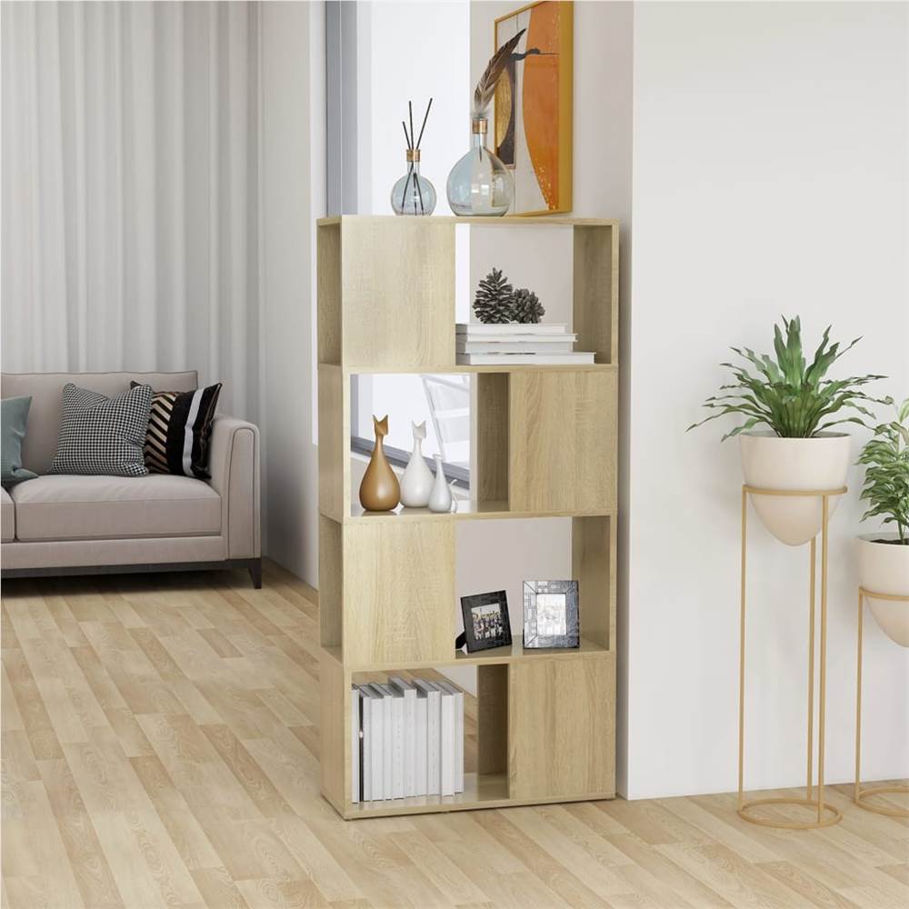 

Book Cabinet Room Divider Sonoma Oak 60x24x124.5 cm Chipboard