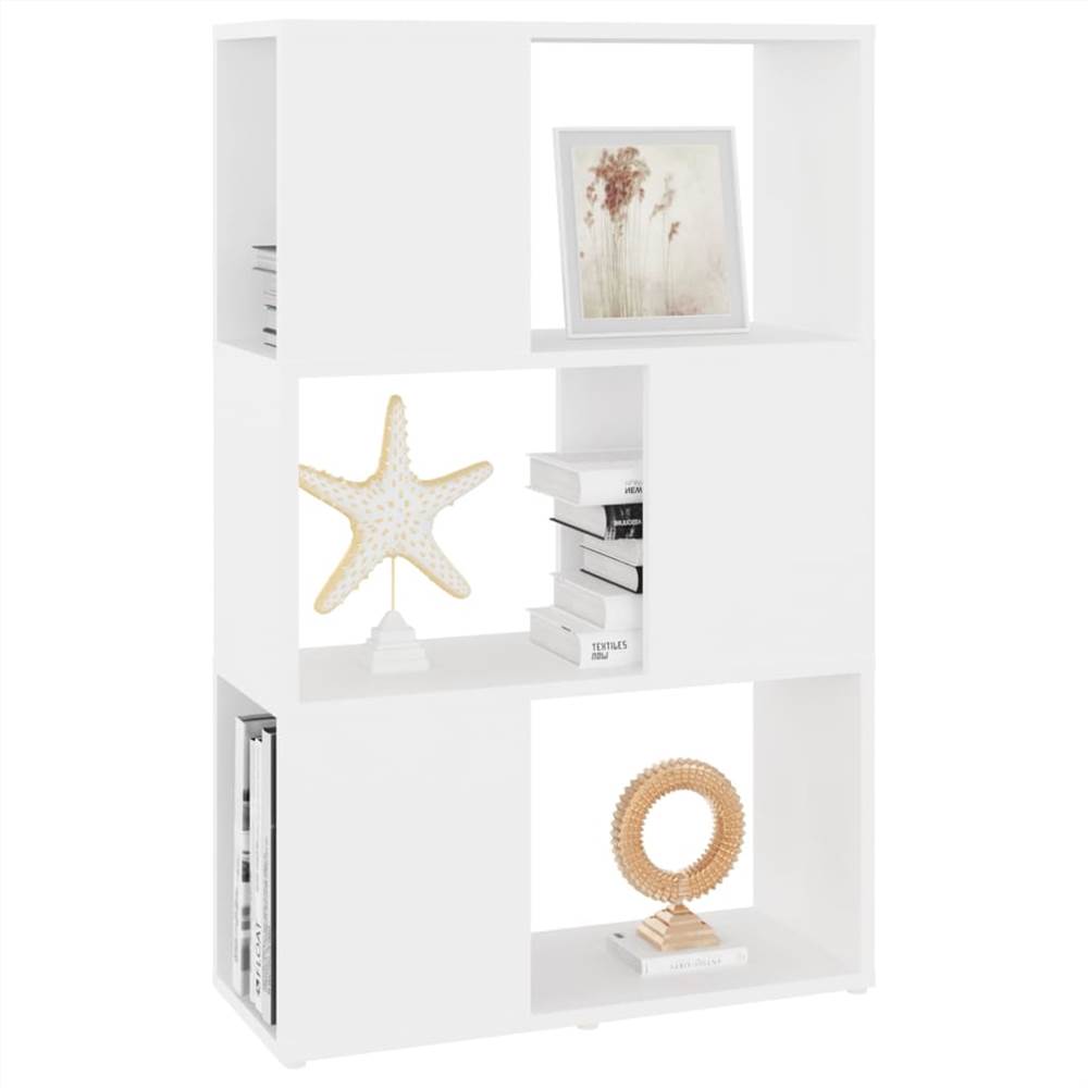 Book Cabinet Room Divider White 60x24x94 cm Chipboard