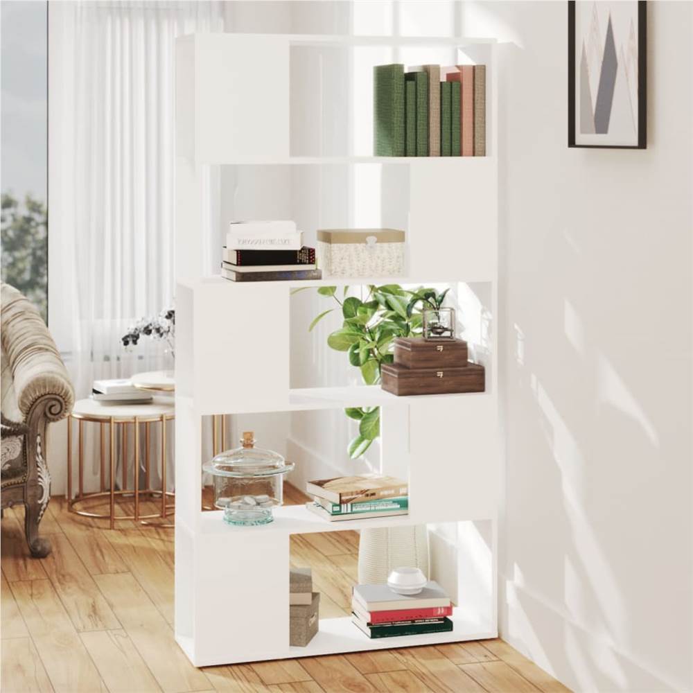 

Book Cabinet Room Divider White 80x24x155 cm Chipboard