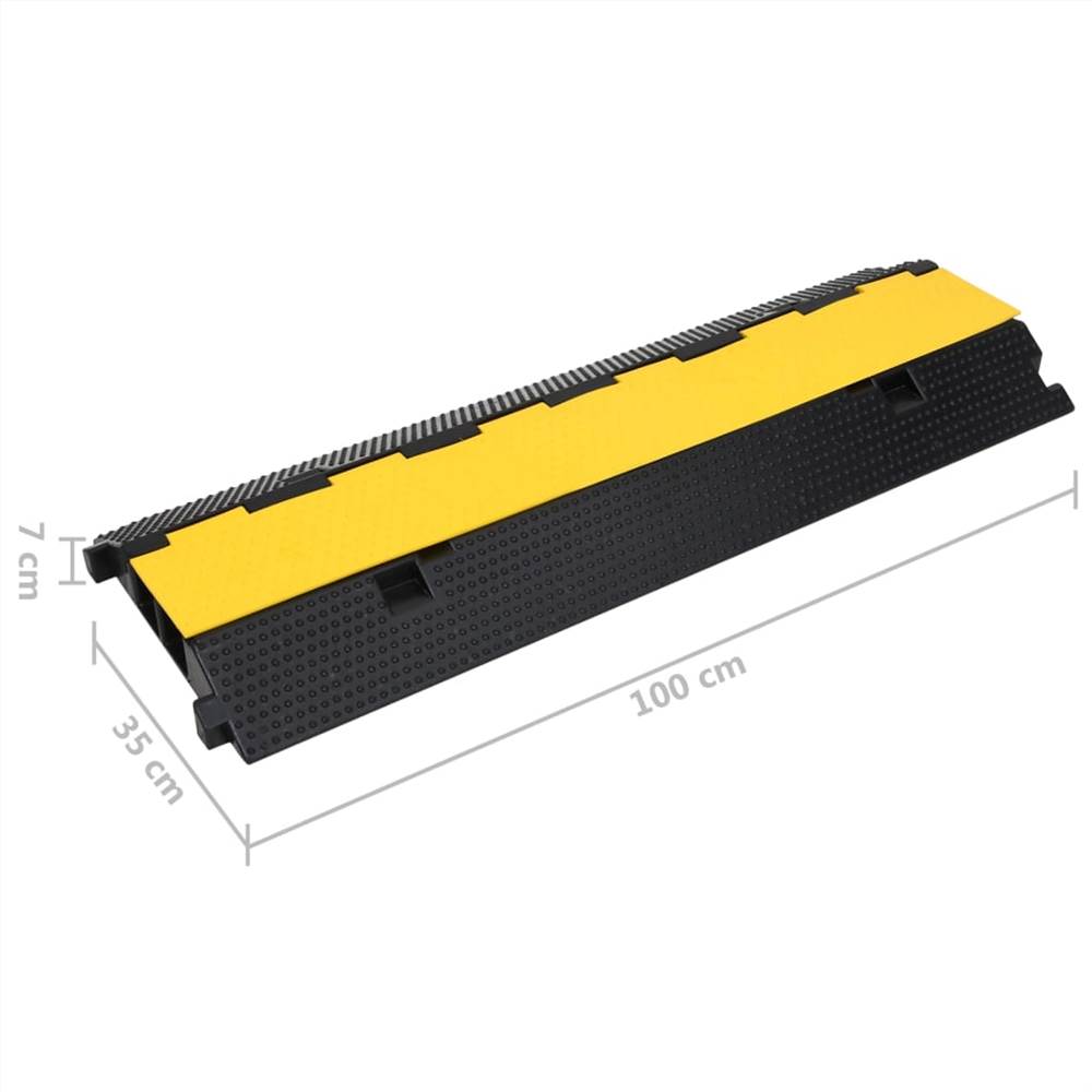 Cable Protector Ramp with 2 Channels 100 cm Rubber