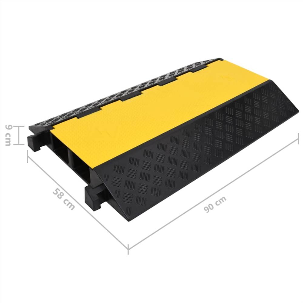 Cable Protector Ramp with 2 Channels 90 cm Rubber