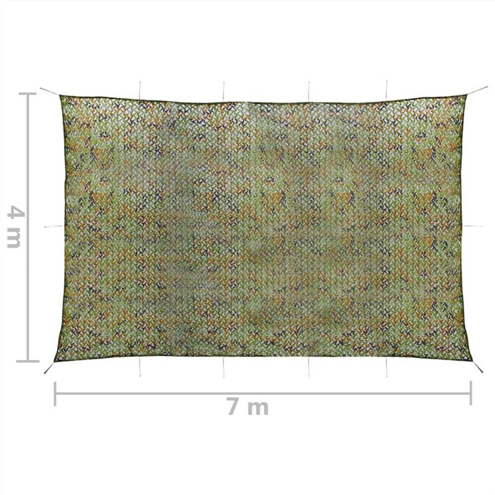 Camouflage Net with Storage Bag 4x7 m Green