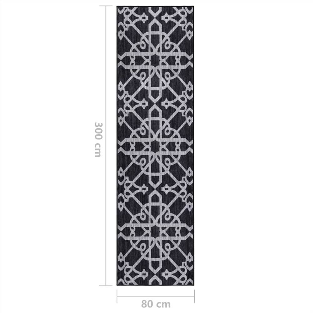 Carpet Runner Black 80x300 cm