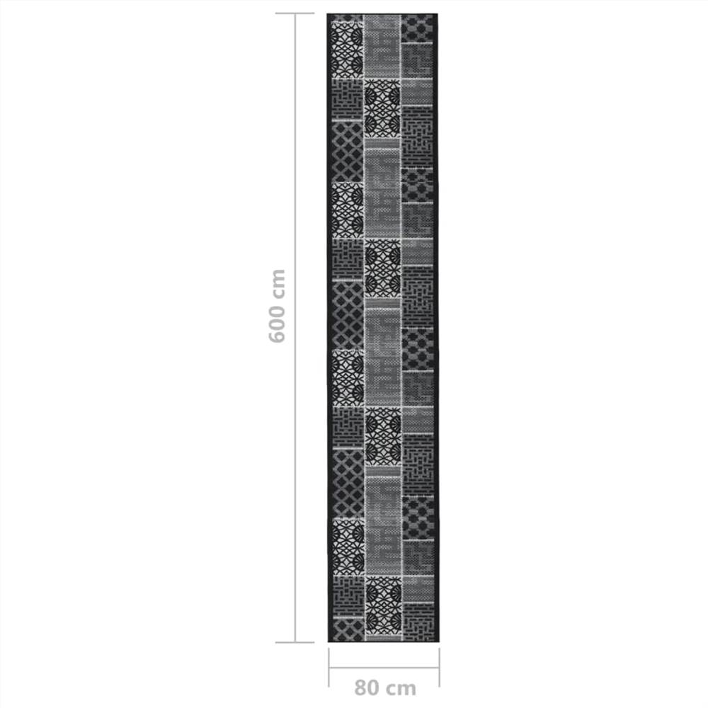 Carpet Runner Black 80x600 cm
