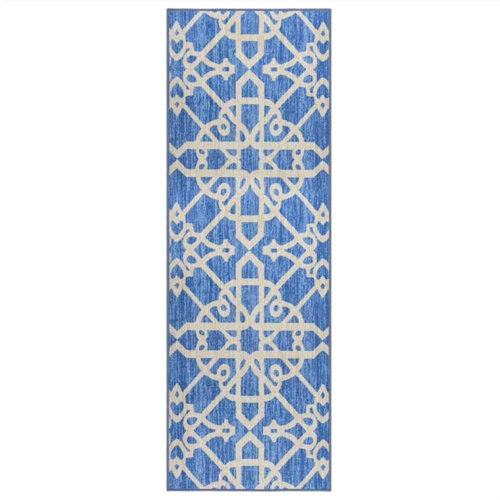 Carpet Runner Blue 80x250 cm