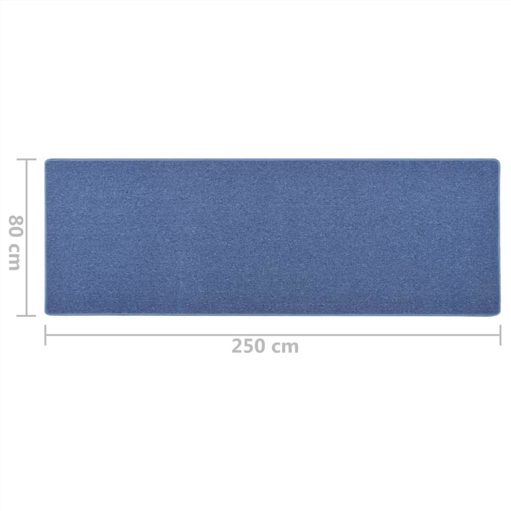 Carpet Runner Blue 80x250 cm