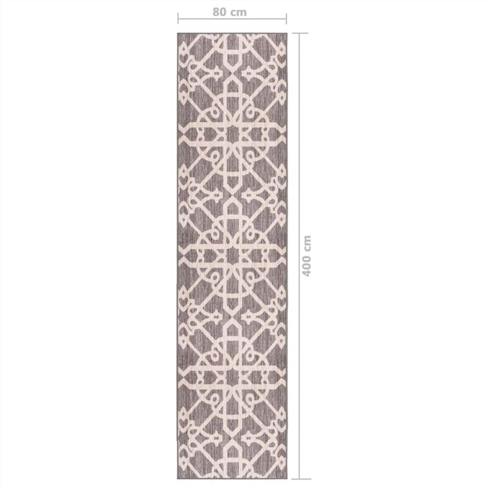 Carpet Runner Brown 80x400 cm