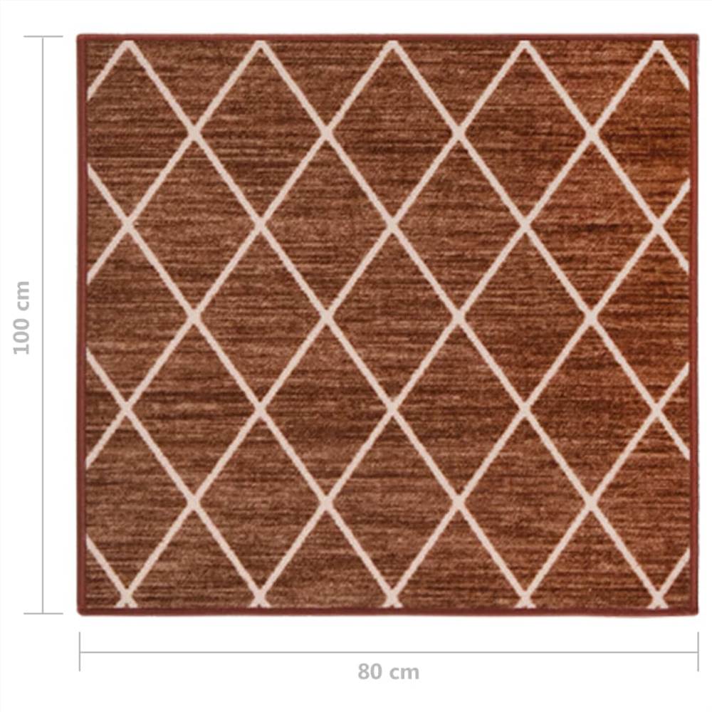 Carpet Runner Dark Brown 80x100 cm