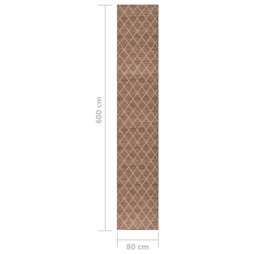 Carpet Runner Light Brown 80x600 cm